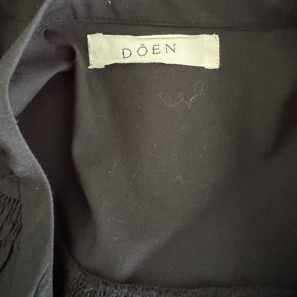 Doen Black Long Sleeve Button-Front Maxi Dress - Picture 7 of 9